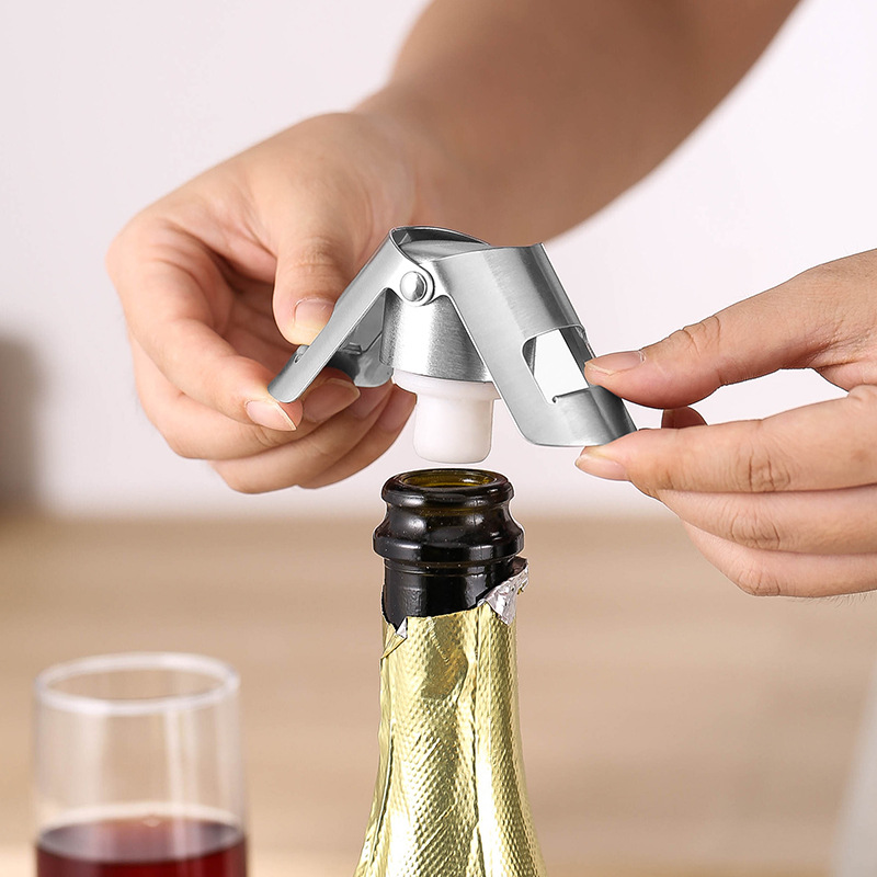 Wine Beer Champagne - Портативная стальная пробка для бутылки шампанского,