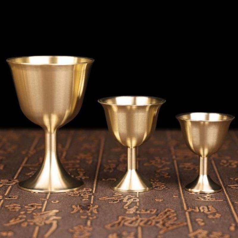 Wine In Beer Glass - Винтажная латунная кружка S/M/L, бокал для
