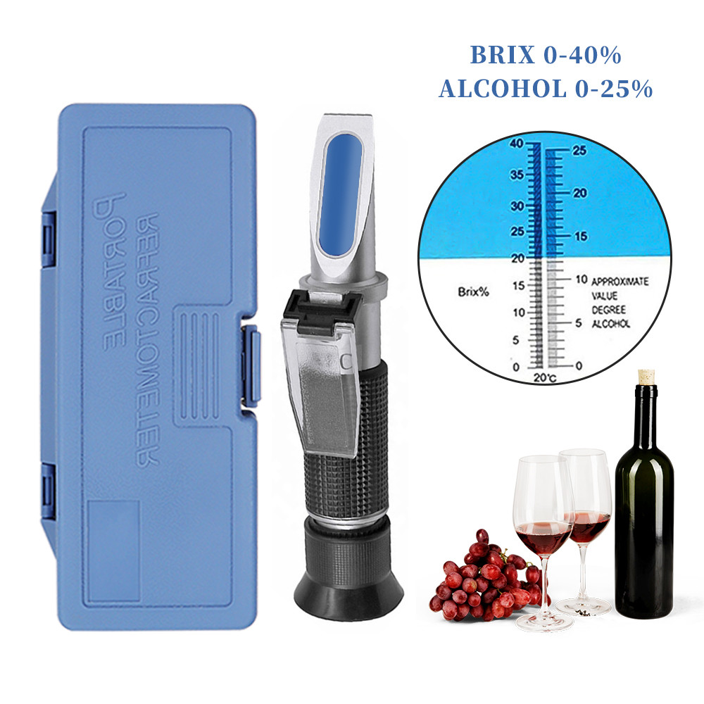 Wine To Beer Alcohol - Ручной рефрактометр 0 ~ 40% сахара,
