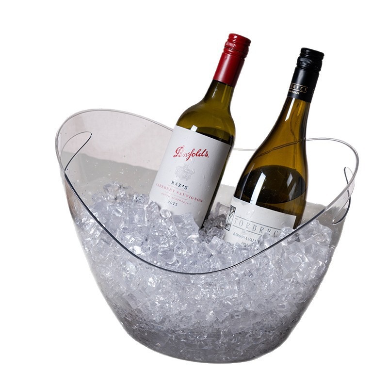 Wine Beer Champagne - Ведро для льда 8 л, прозрачное,