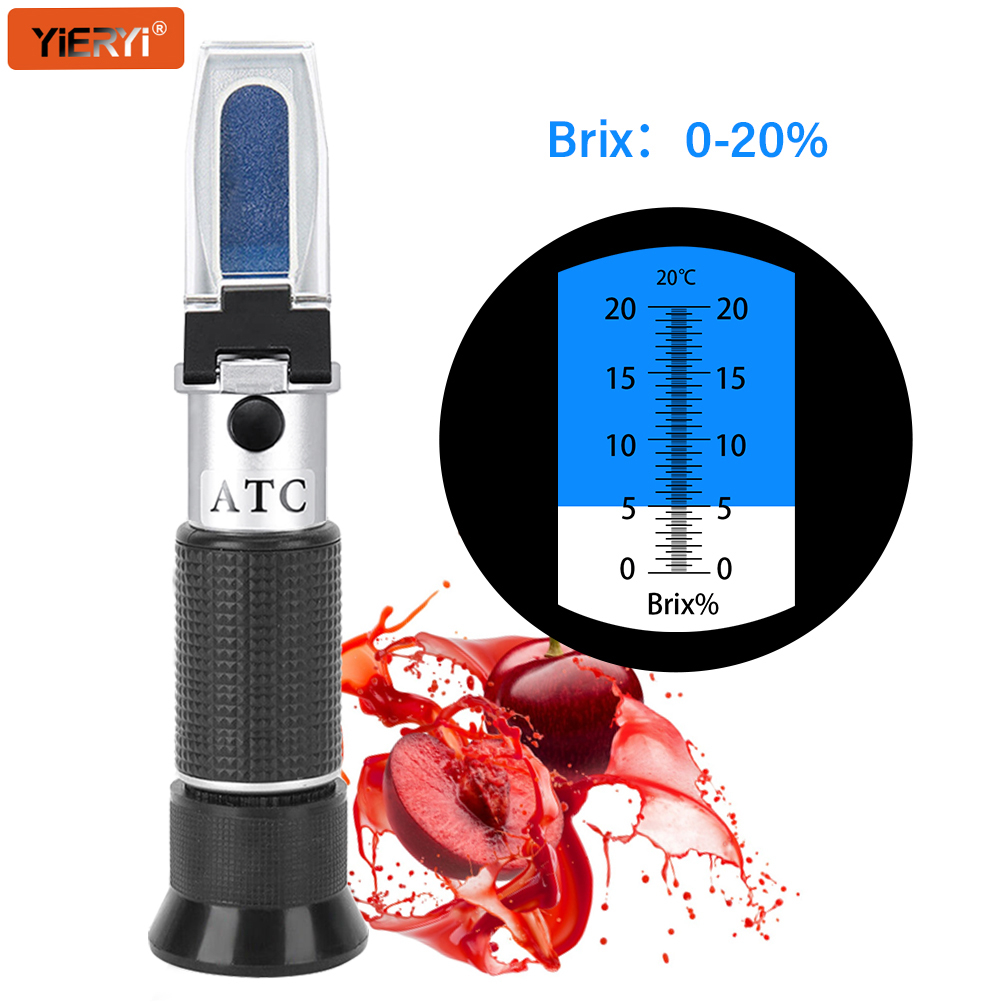 Wine Beer Juice - YIERYI Brix рефрактометр 0-20% ATC ручной