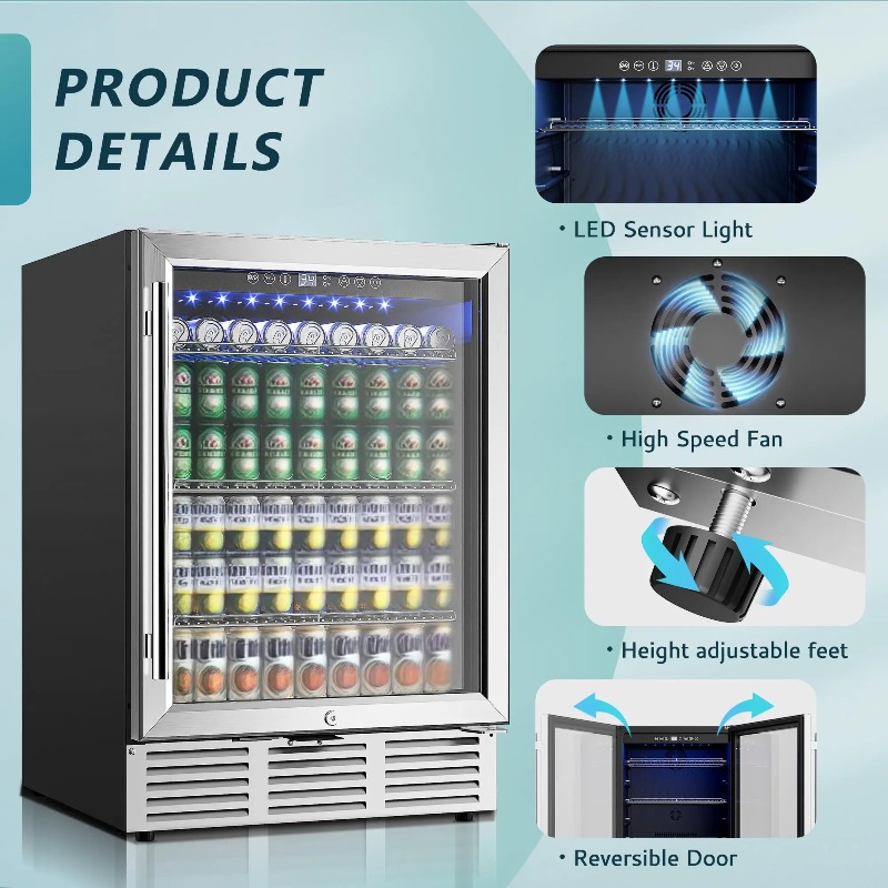 Холодильник для напитков, 24 д – обзор и цена Wine Beer Fridge Under Counter