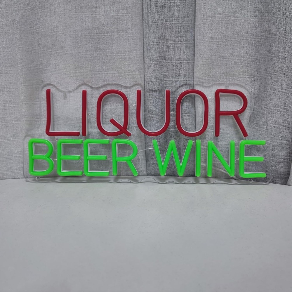 Светодиодная неоновая вывеска  – обзор и цена Wine Beer Whiskey Year