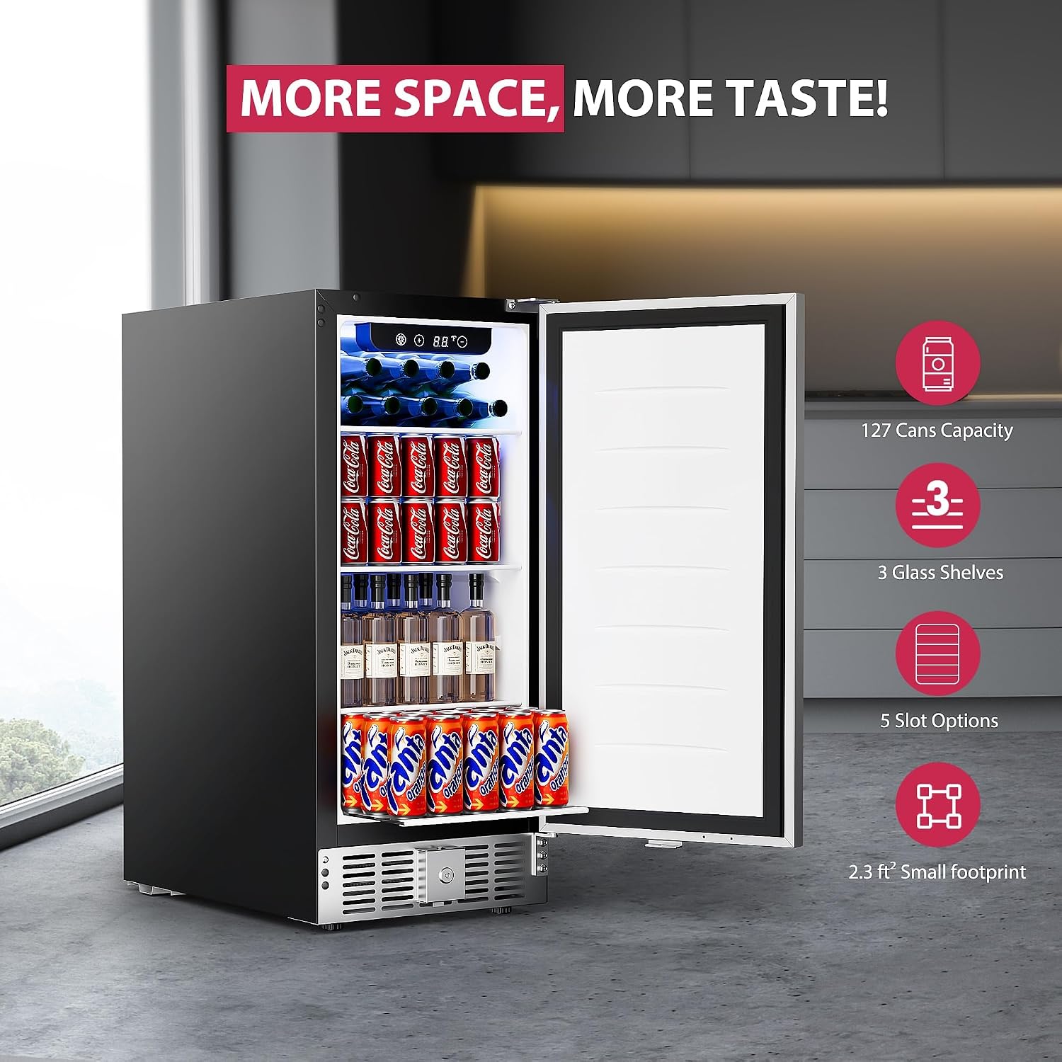 15-дюймовый встроенный мини-хо – обзор и цена Wine Beer Fridge Under Counter