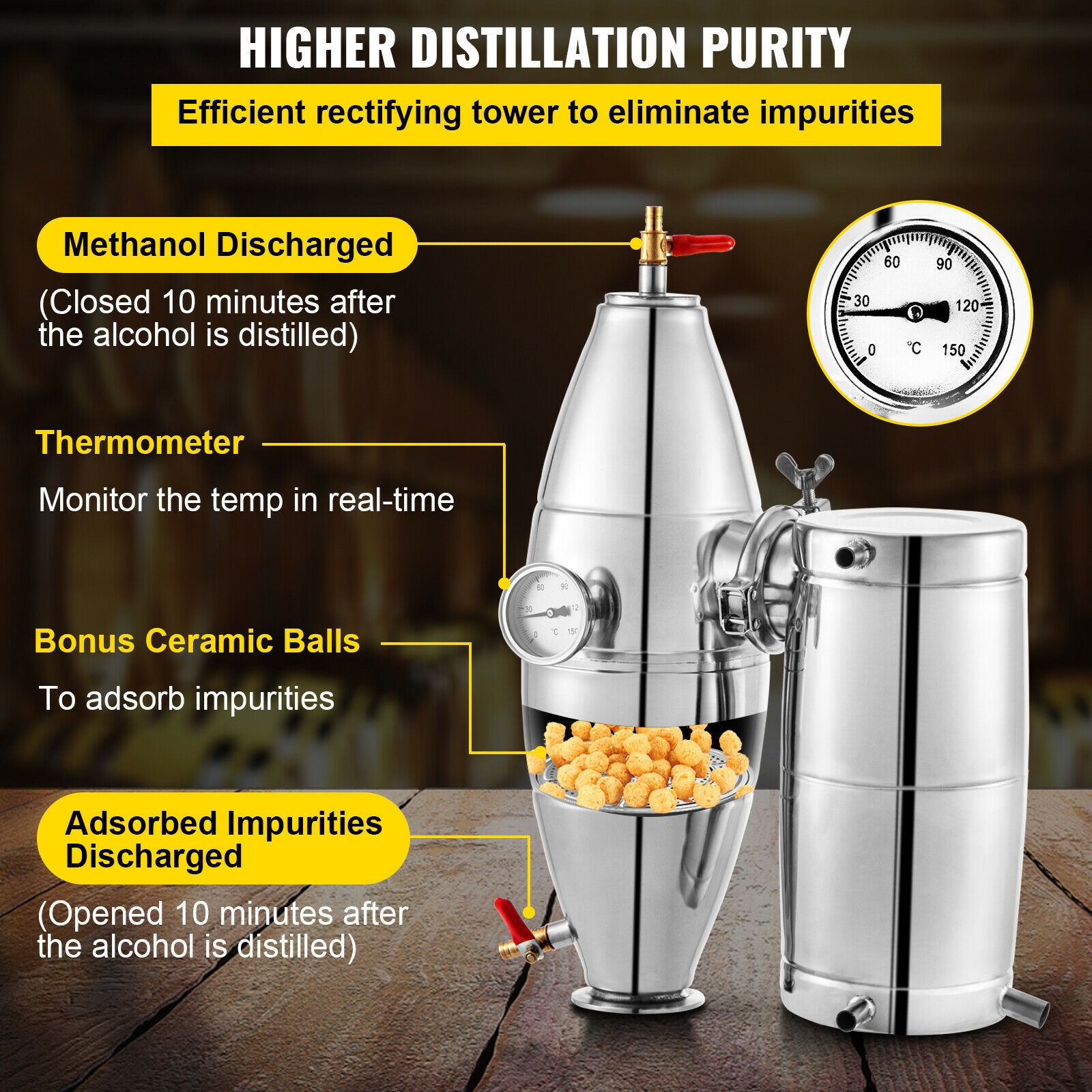 SucceBuy 20L-70L Дистиллятор д – обзор и цена Wine To Beer Alcohol